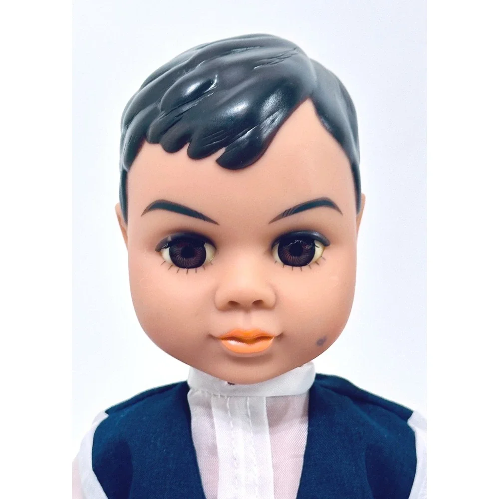 Vintage Dazl Dolls by Russ Boy Doll Formal Outfit Blue‎ Vest Pants Shoes